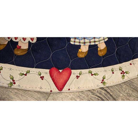 VTG Joyful Angels Tree Skirt by Dianna Marcum Printed quilted Country primitive - Picture 10 of 11